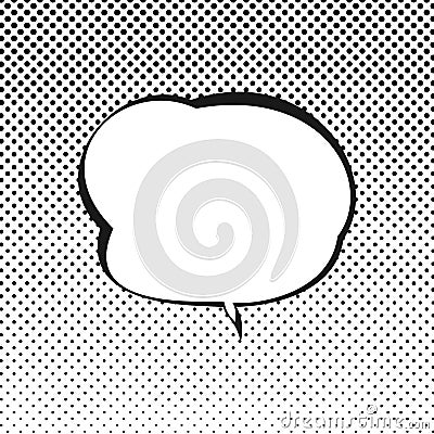 Retro Style Speech Bubble Vector Illustration