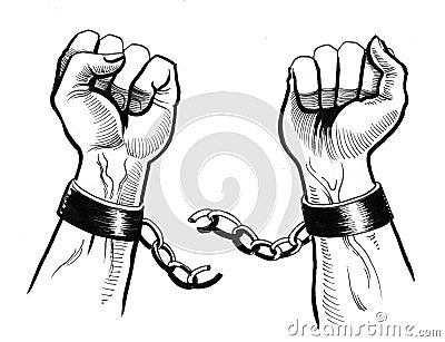 Breaking chains Stock Photo