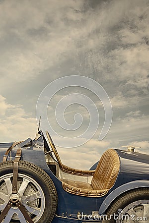 Retro styled image of a classic French sports car Stock Photo