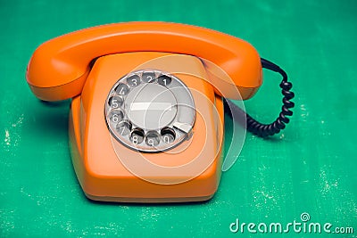 Retro styled phone Stock Photo