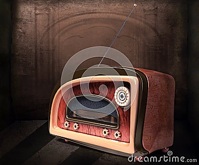 Retro styled radio Stock Photo