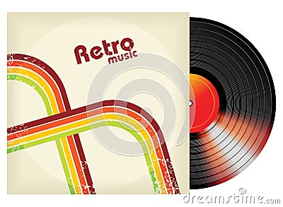 Retro-styled vinyl Vector Illustration