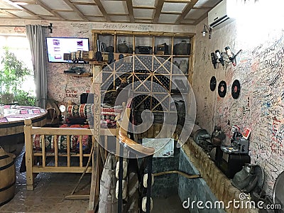 Retro-styled winery, village Areni, Armenia Editorial Stock Photo