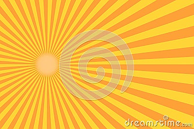 Retro sunburst ray in vintage style. Abstract comic book background Vector Illustration