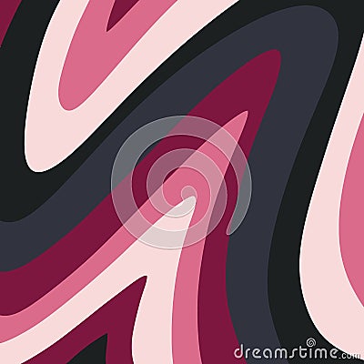 Retro swirls - pink charcoal vector background design Vector Illustration