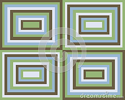 Retro symmetrical squares background Stock Photo