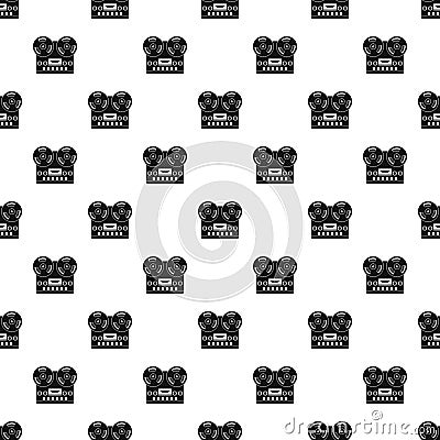 Retro tape recorder pattern vector Vector Illustration