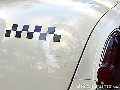 Retro taxi ussr volga 1950 Stock Photo