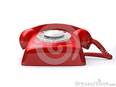 Retro telephone Cartoon Illustration