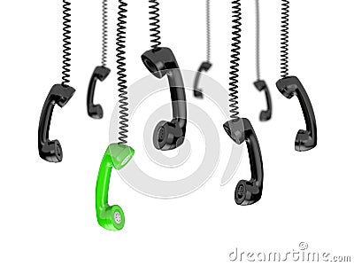 Retro telephone tubes - Getting a call Cartoon Illustration