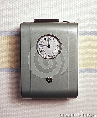 Retro Time Clock Stock Photo