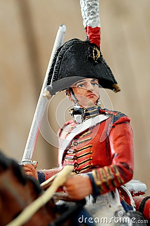 Retro tin soldier officer Stock Photo