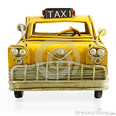 Retro toy taxi Stock Photo