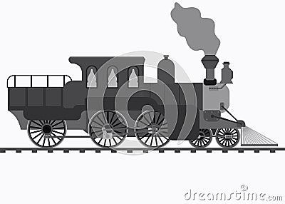 Retro train Vector Illustration