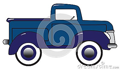 Retro Truck Decoration Vector Illustration