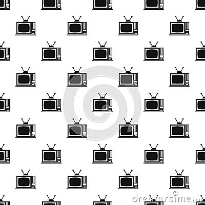 Retro TV pattern, simple style Vector Illustration