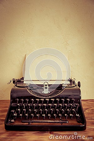 Retro typewriter Stock Photo