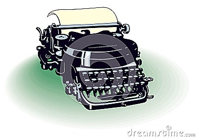 Retro typewriter vector Vector Illustration