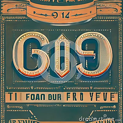 914 Retro Typography: A retro and vintage-inspired background featuring retro typography in retro colors that evoke a sense of n Stock Photo