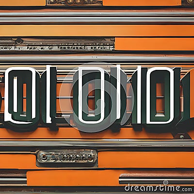 914 Retro Typography: A retro and vintage-inspired background featuring retro typography in retro colors that evoke a sense of n Stock Photo