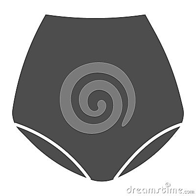 Retro underpants solid icon, clothes concept, underwear sign on white background, underpants icon in glyph style for Vector Illustration