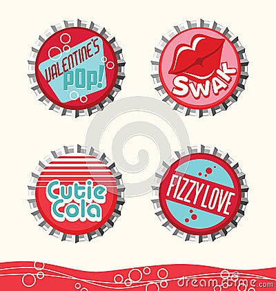 Retro valentine designs Vector Illustration