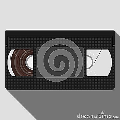 Retro Videotape Cartoon Illustration