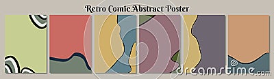Retro Vintage Comic Abstract Poster Classic Pop Art Background. Stock Photo