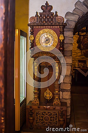 retro vintage Grandfather Clock image (Antique Stock Photo