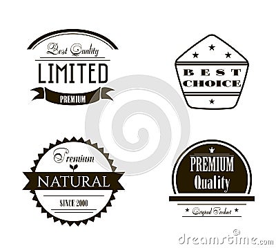 Retro Vintage Insignias or Logotypes set. Vector Illustration