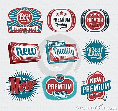 Retro Vintage labels Vector Illustration