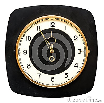 Retro wall clock Stock Photo