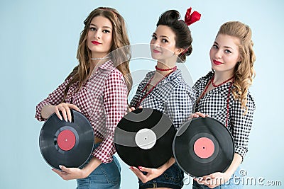 Retro women Stock Photo