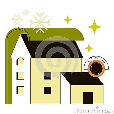 Retrofit movement. Old house modernization and improvement Vector Illustration