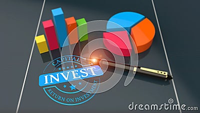 Return On Investment analysis finance concept Stock Photo