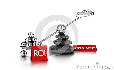 Return on Investment concept Cartoon Illustration