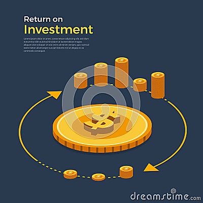 Return on investment Vector Illustration
