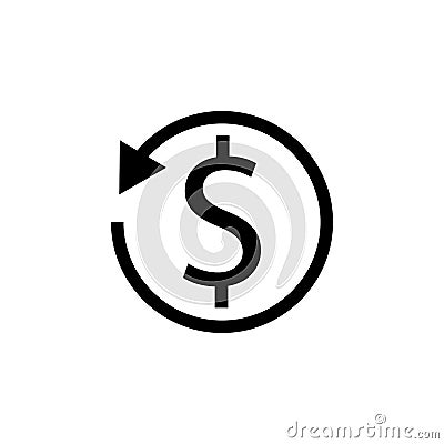 Return on investment solid icon Vector Illustration