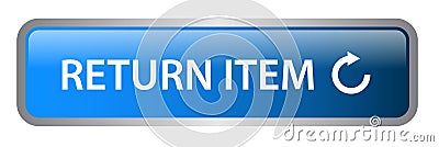 Return item web button Cartoon Illustration