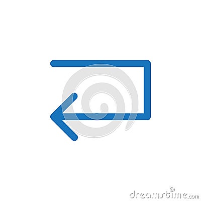 Return navigation arrow icon simple vector symbol Vector Illustration