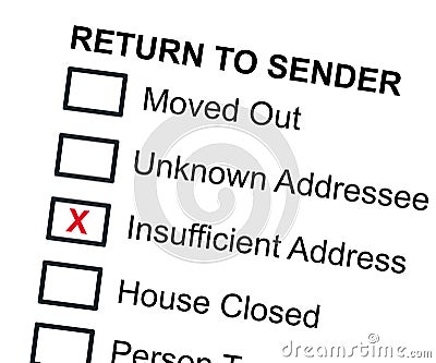 Return to sender concept Stock Photo