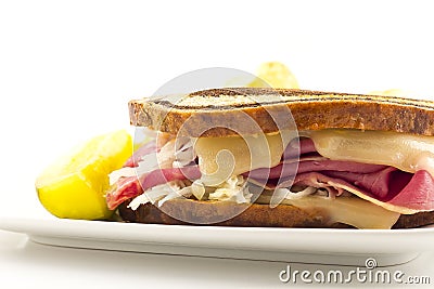 Reuben Chips Pickle Stock Photo