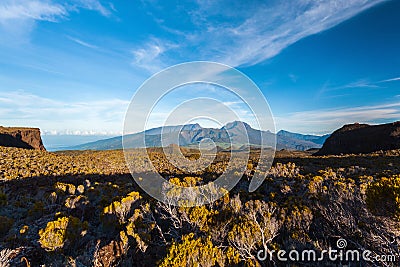 Reunion island. View on Piton des Neiges Stock Photo