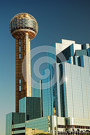 Reunion Tower Dallas Stock Photo