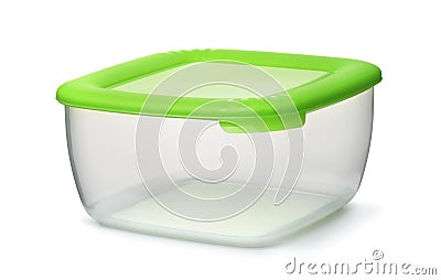 Reusable plastic food container Stock Photo