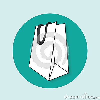 Reusable shopping bag vector icon Vector Illustration