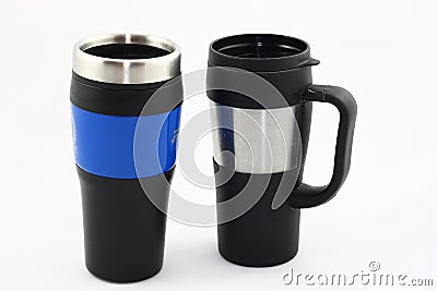 Reusable Travel Mugs Stock Photo