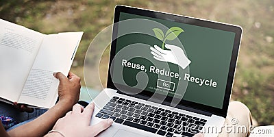 Reuse Reduce Recycle Sustainability Ecology Concept Stock Photo