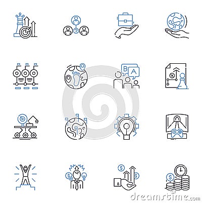 Revamp line icons collection. Redesign, Overhaul, Refashion, Modernize, Upgrade, Transform, Update vector and linear Vector Illustration