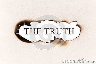 Reveal the truth - truth text Stock Photo